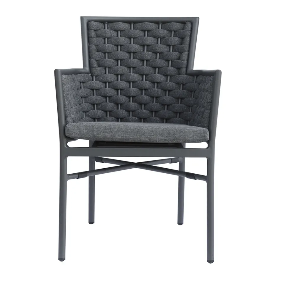 Karrige e stivueshme me susta krahësh dhe mbështetëse me litar - Gardenia Viadurini