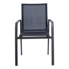 Karrige e stivueshme me krahë prej alumini dhe tekstile të bardhë ose gri - Greenstyle Viadurini