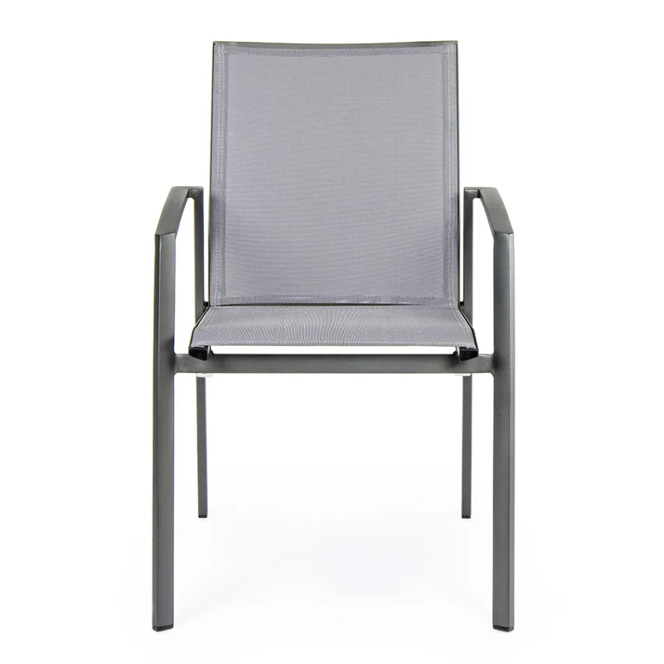 Karrige e jashtme e stivueshme në alumin e lyer, Homemotion, 4 copë - Odelia Viadurini