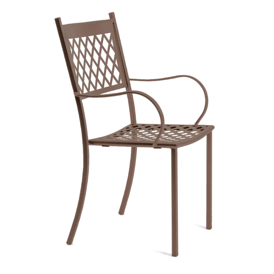 Karrige e jashtme e stivueshme në çelik të galvanizuar Prodhuar në Itali 4 copë - Celia Viadurini