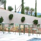 Karrige e jashtme e grumbullueshme në metal me ngjyrë Prodhuar në Itali 4 copë - Pixie Viadurini