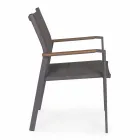 Karrige e jashtme e pirgshme në Aluminium Tekstil dhe Antracit, 6 Copë - Urbane Viadurini