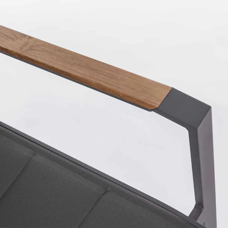 Karrige e jashtme e pirgshme në Aluminium Tekstil dhe Antracit, 6 Copë - Urbane Viadurini