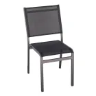 Karrige kopshti e grumbullueshme nga alumini dhe tekstili i bardhë ose gri - Floraforma Viadurini