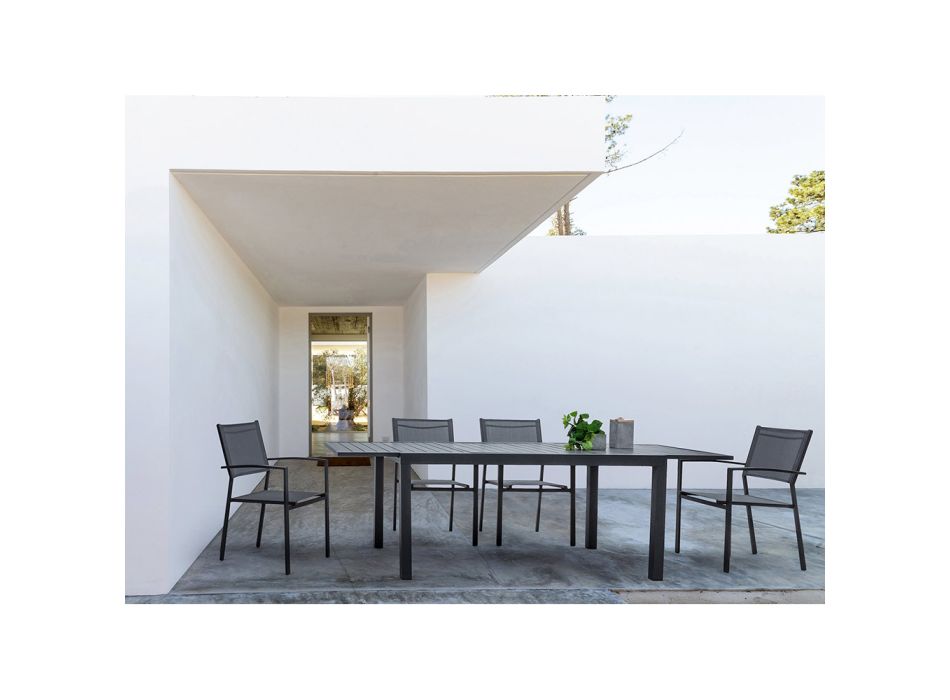 Karrige e stivueshme në alumin dhe tekstile për kopshtin, dizajn modern - Franz Viadurini
