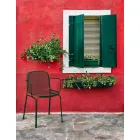 Karrige metalike në natyrë stackable Made in Italy, 4 Pieces - Verna Viadurini