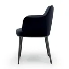 Karrige çeliku me sedilje të mbuluar me kadife Prodhuar në Itali - Arisa Viadurini