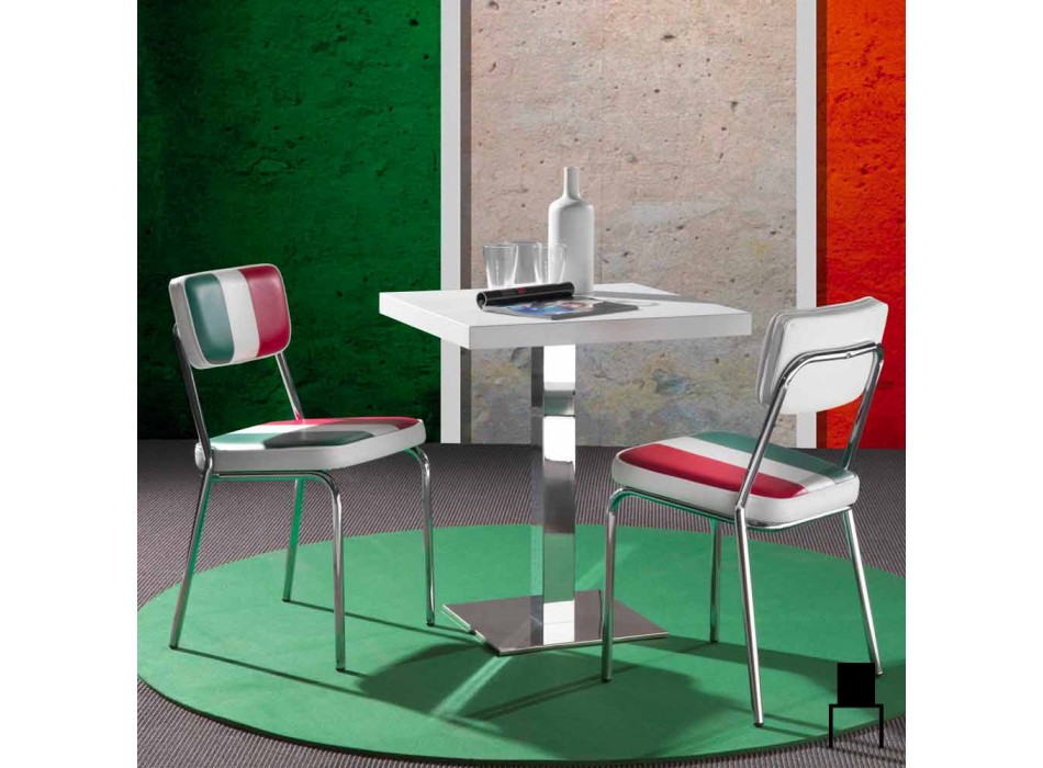 Karrige eko-lëkure me flamur italian të dizajnit Banda Viadurini