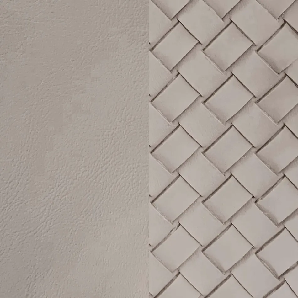 Karrige eko-lëkure me shpinë të zbukuruar dhe bazë metalike të zezë, 2 copë - Nima Viadurini