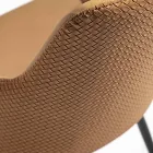 Karrige eko-lëkure me shpinë të zbukuruar dhe bazë metalike të zezë, 2 copë - Nima Viadurini