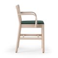 Karrige Solid Beech me Armrests dhe Vend i mbushur Made in Italy - Nora