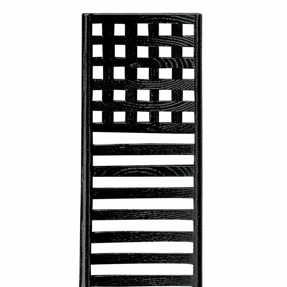 Karrige në hirin e lyer me ngjyrë të zezë me sedilje në pambuk Made in Italy - Merapio Viadurini