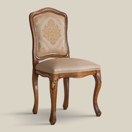 Karrige klasike prej druri me pëlhurë luksoze të veshur me susta Prodhuar në Itali - Majesty Viadurini