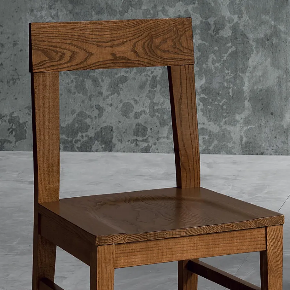 Karrige në Masello Beech Wood Dizajn Kuzhine Prodhuar në Itali - Sofje Viadurini