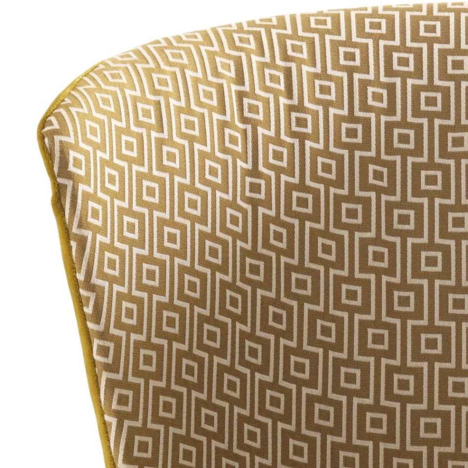 Karrige moderne e ngurtë druri e veshur me këmbë e bërë në Itali, 2 copë Viadurini