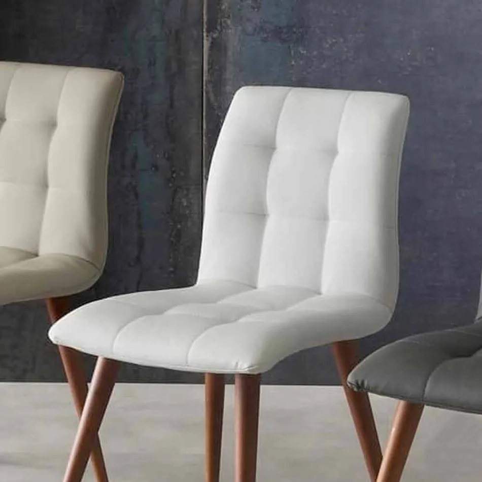 Karrige druri e ngurtë e veshur me eko-lëkurë ngjyrë vjollce Viadurini