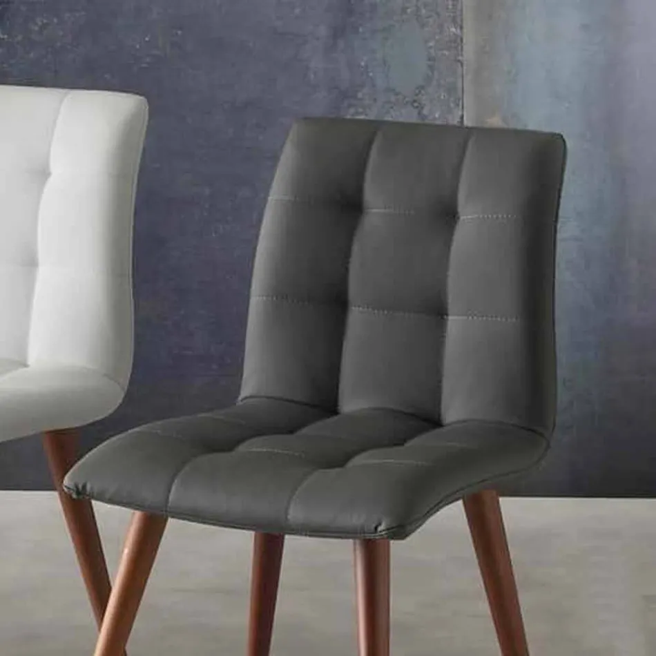 Karrige druri e ngurtë e veshur me eko-lëkurë ngjyrë vjollce Viadurini