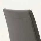 Karrige metalike Caserta e veshur me eko-lekure, dizajn modern Viadurini