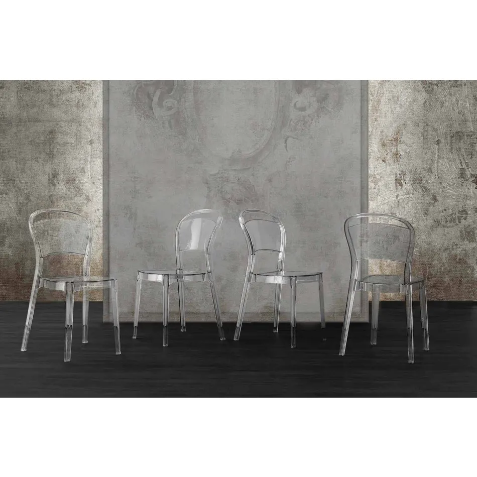 Karrige polikarbonate transparente, dizajn modern - Yanis Viadurini