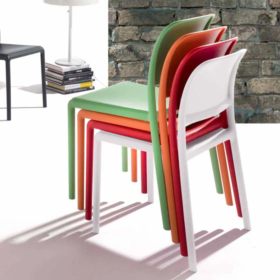 Karrige me rrëshirë me dizajn modern dhe tekstil me fije qelqi të prodhuara në Itali Ravenna Viadurini