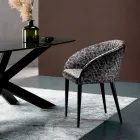 Karrige Pëlhure me Strukturë Çeliku Made in Italy 4 Copë - Tagata Viadurini