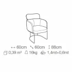 Karrige pëlhure me strukturë luksoze metali të zi prodhuar në Itali - kakao Viadurini