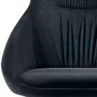 Karrige në kadife dhe çelik të llakuar RAL Prodhuar në Itali 4 copë - Mariapina Viadurini