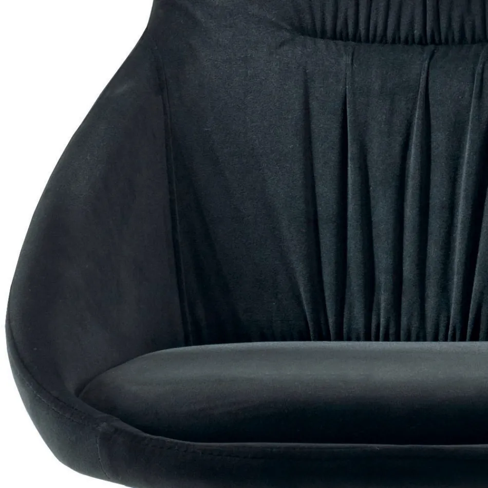 Karrige në kadife dhe çelik të llakuar RAL Prodhuar në Itali 4 copë - Mariapina Viadurini