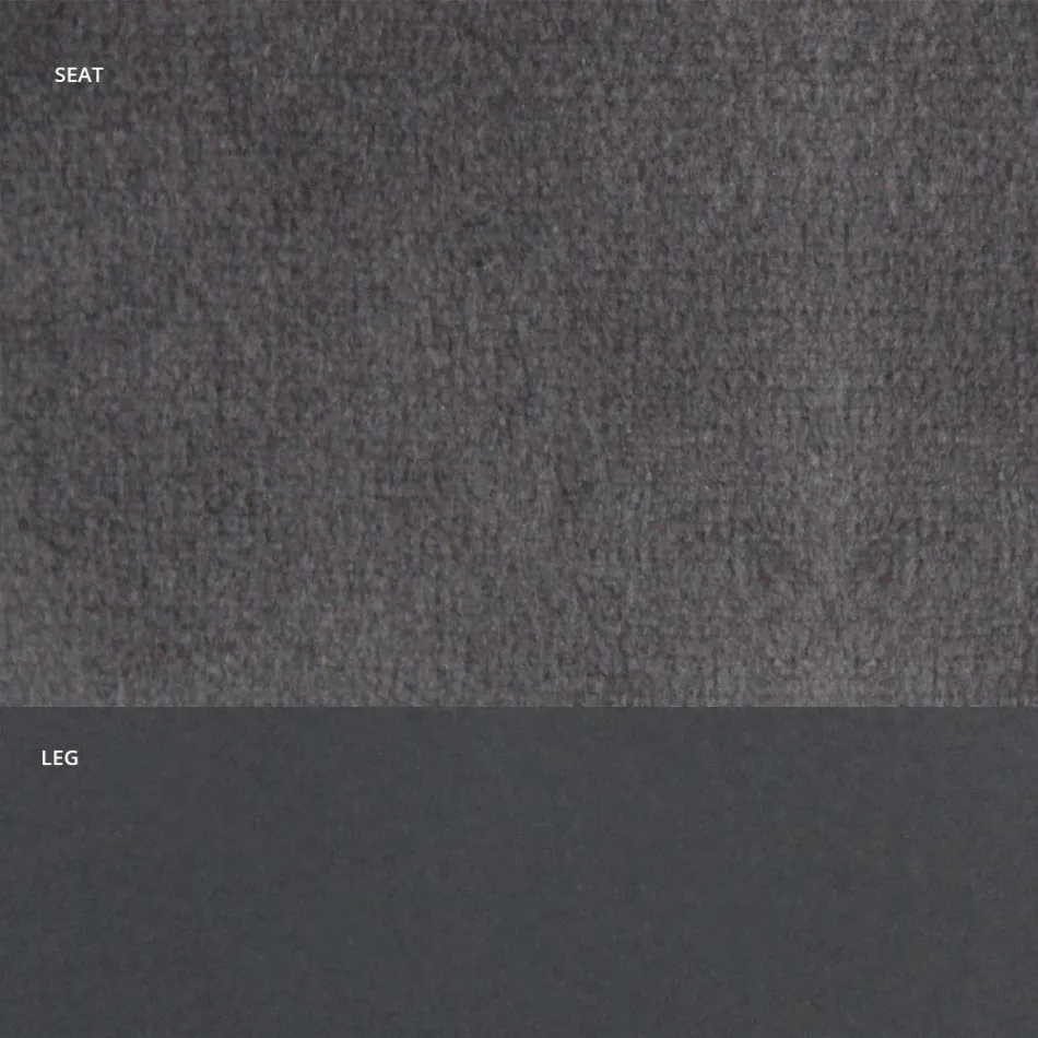 Karrige në kadife dhe çelik të llakuar RAL Prodhuar në Itali 4 copë - Mariapina Viadurini