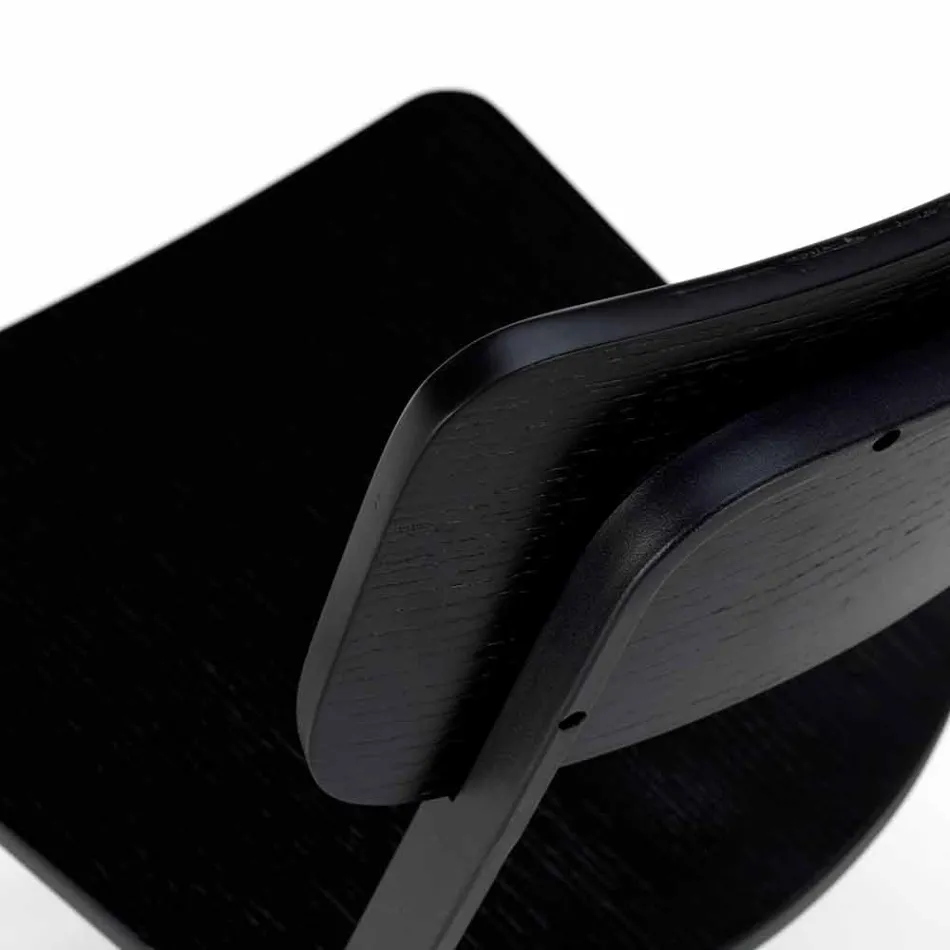 Karrige moderne e projektimit në dru dhe metal, Elmas, 4 copë Viadurini