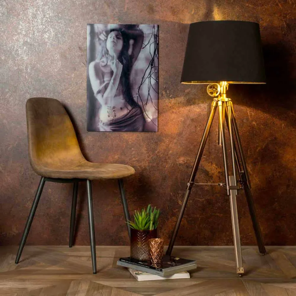 Karrige e gjallë me dizajn modern në lëkurën imituese, Elice, 4 copë Viadurini