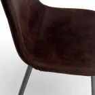 Karrige e gjallë me dizajn modern në lëkurën imituese, Elice, 4 copë Viadurini