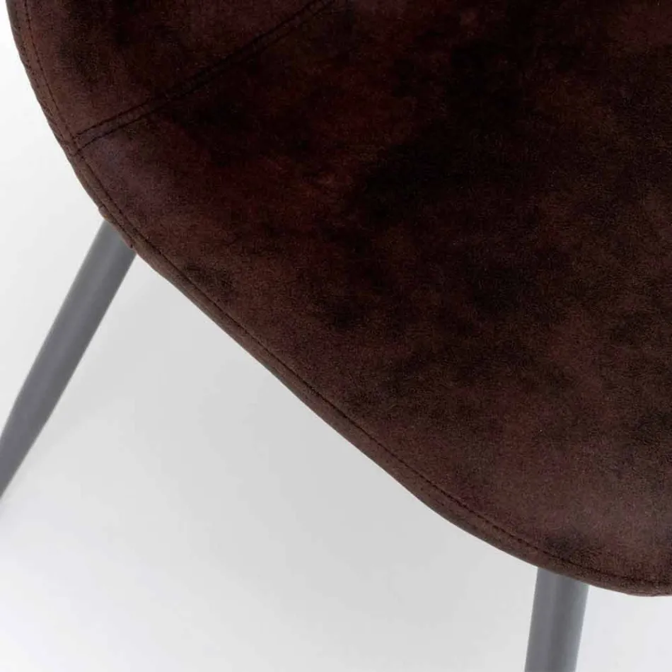 Karrige e gjallë me dizajn modern në lëkurën imituese, Elice, 4 copë Viadurini