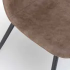 Karrige e gjallë me dizajn modern në lëkurën imituese, Elice, 4 copë Viadurini