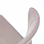 Karrige moderne e mbuluar plotësisht në lëkurë imituese, Akadia, 4 copë Viadurini