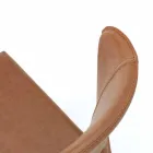 Karrige moderne e mbuluar plotësisht në lëkurë imituese, Akadia, 4 copë Viadurini