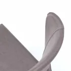 Karrige moderne e mbuluar plotësisht në lëkurë imituese, Akadia, 4 copë Viadurini