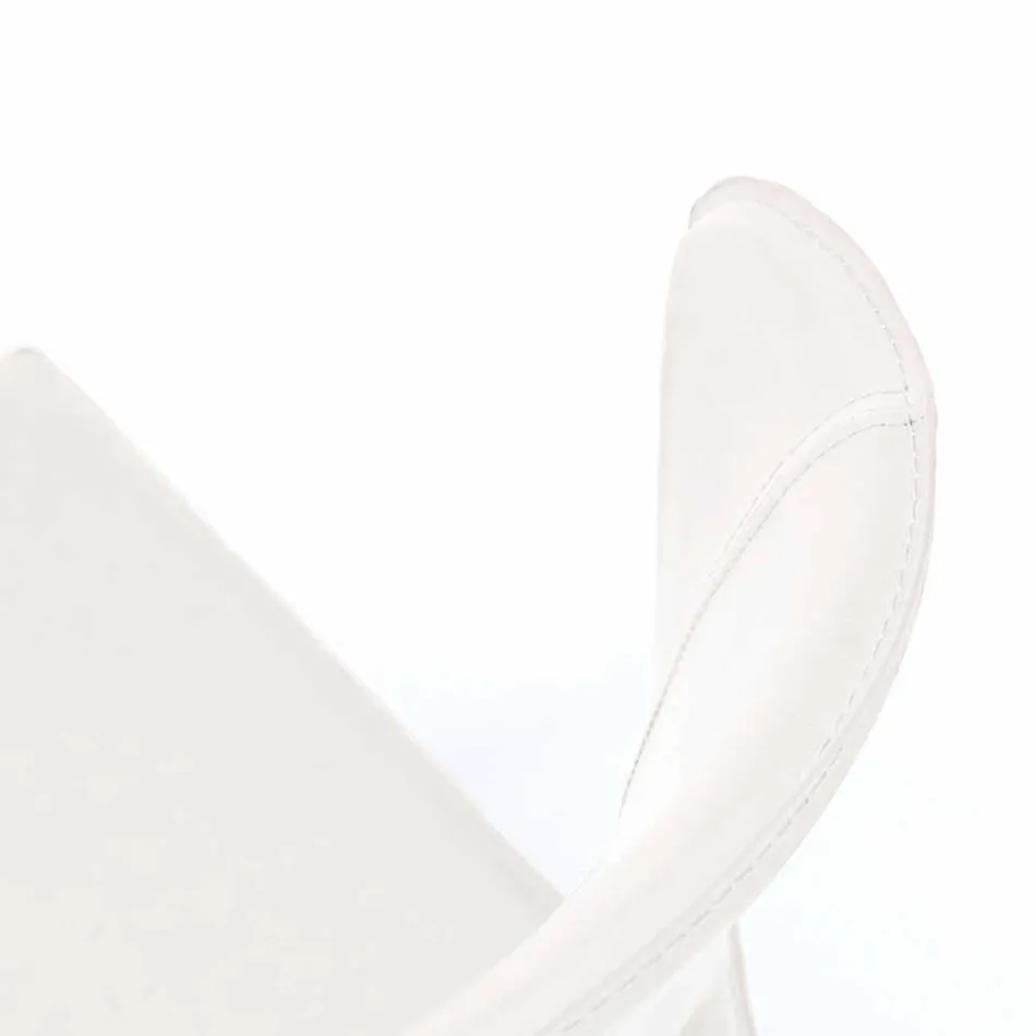 Karrige moderne e mbuluar plotësisht në lëkurë imituese, Akadia, 4 copë Viadurini