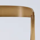 Karrige moderne e dhomës së ndenjes në pëlhura të ndryshme me guaskë druri - Wolter Viadurini