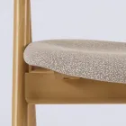 Karrige moderne e dhomës së ndenjes në pëlhura të ndryshme me guaskë druri - Wolter Viadurini