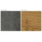 Karrige moderne e dhomës së ndenjes në pëlhura të ndryshme me guaskë druri - Wolter Viadurini