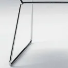 Karrige çeliku moderne me sedilje lëkure të prodhuar në Itali - Beniamino Viadurini