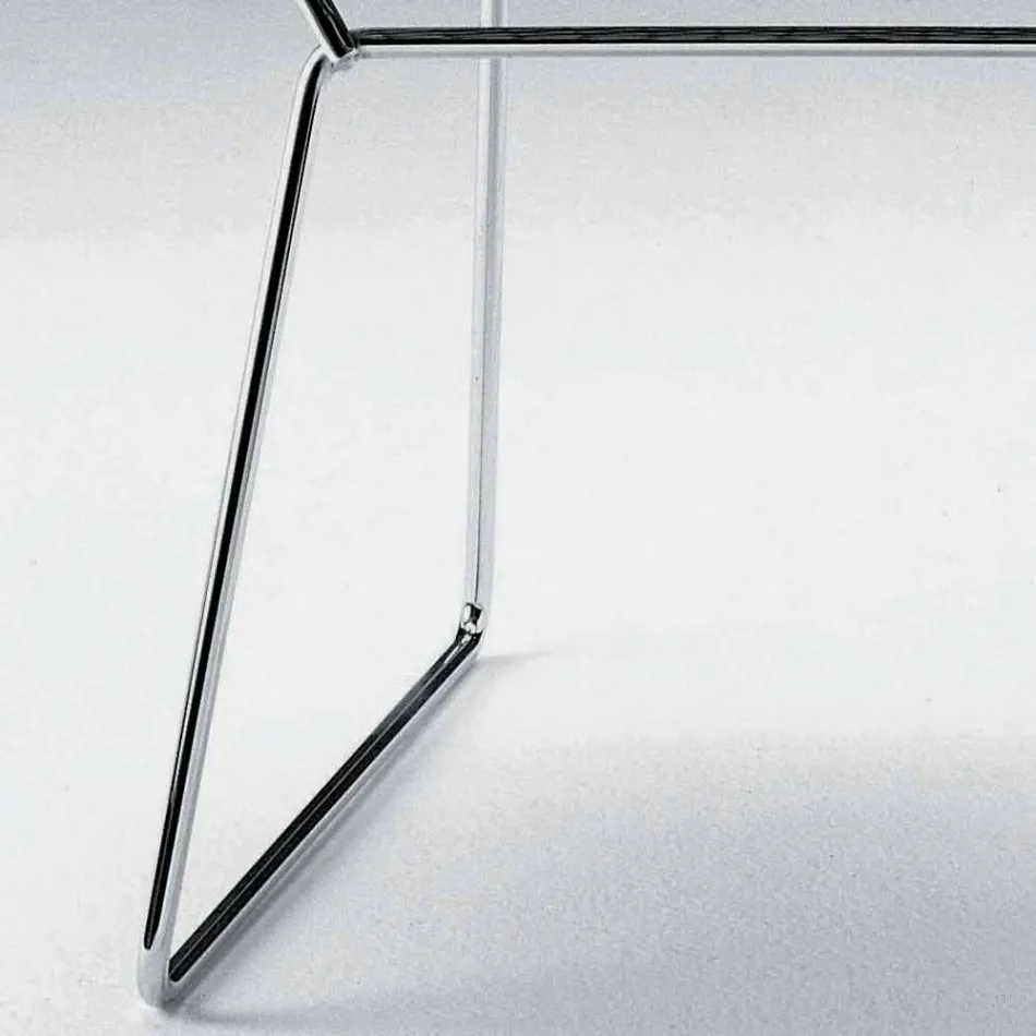 Karrige çeliku moderne me sedilje lëkure të prodhuar në Itali - Beniamino Viadurini