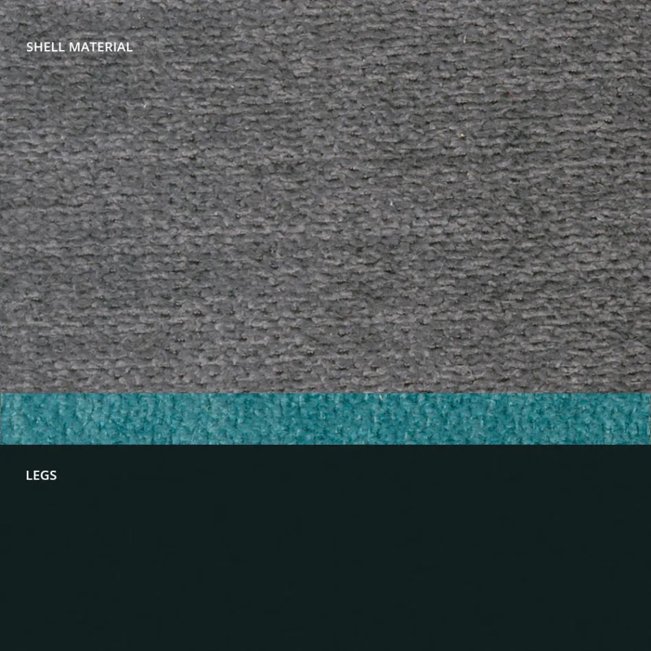 Karrige moderne në pëlhurë dhe këmbë trekëndëshi e prodhuar në Itali, Oriella Viadurini