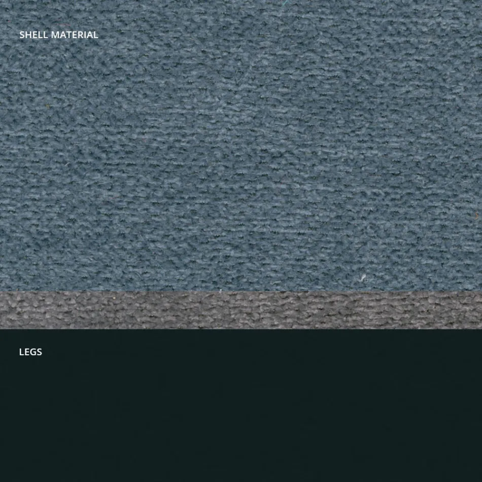 Karrige moderne në pëlhurë dhe këmbë trekëndëshi e prodhuar në Itali, Oriella Viadurini