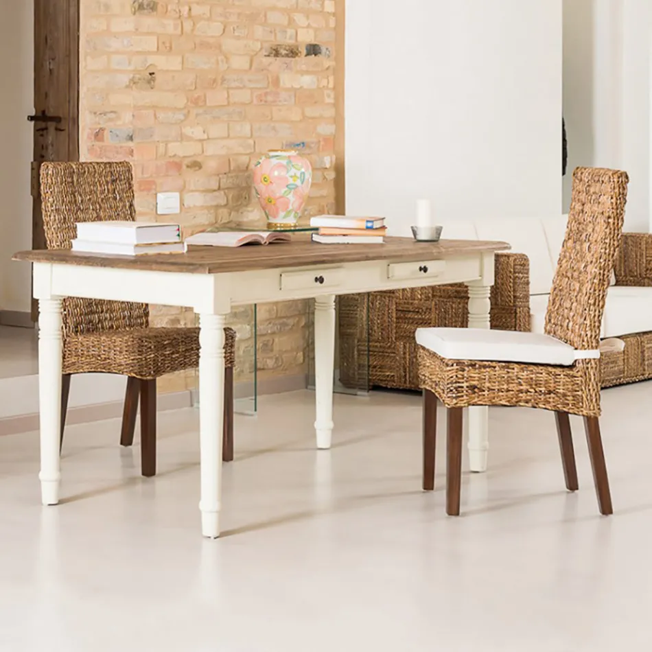 Karrige e jashtme në Thurje banane me jastëk sediljeje - Safari Viadurini