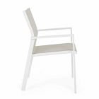 Karrige në natyrë stackable me armrests në alumini Homemotion - Sciullo Viadurini