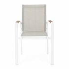 Karrige në natyrë stackable me armrests në alumini Homemotion - Sciullo Viadurini