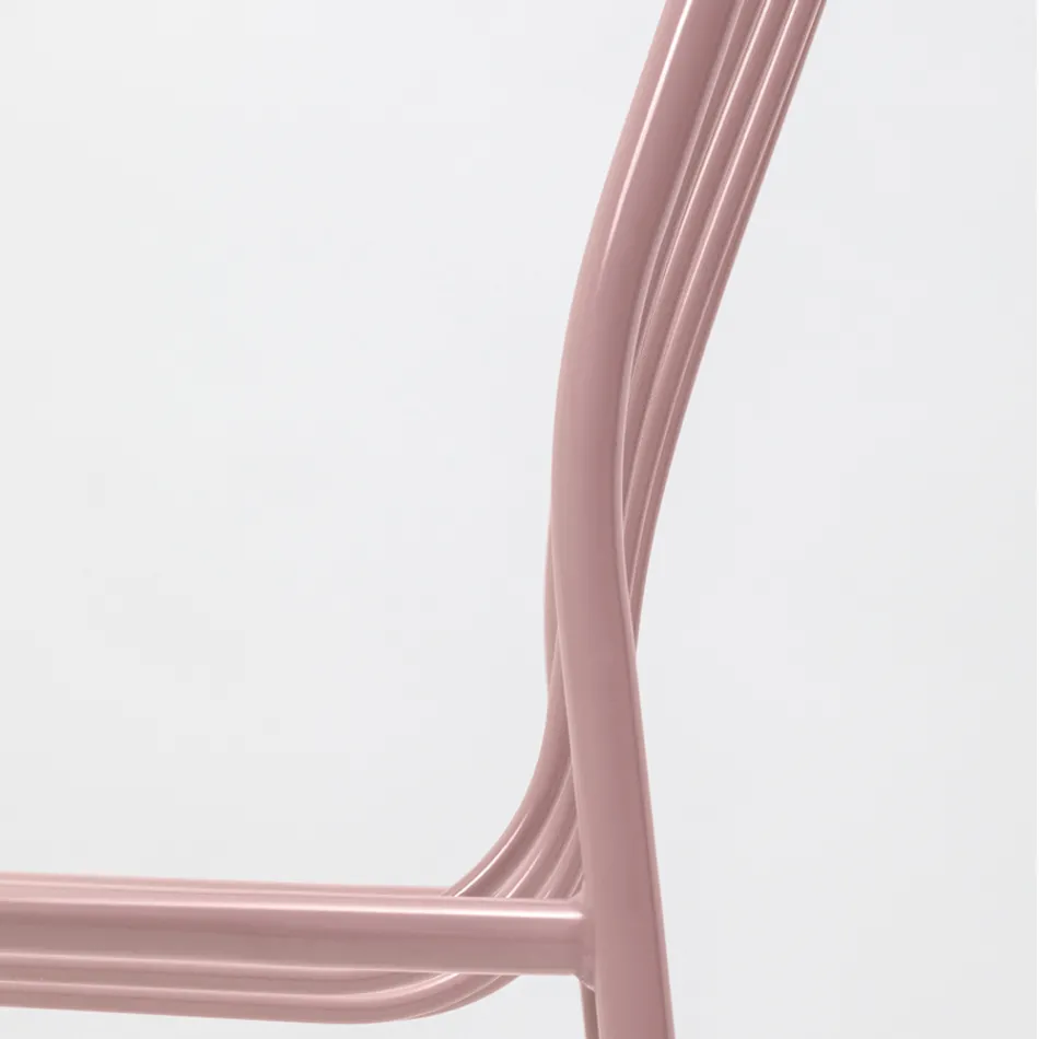 Karrige metalike e grumbullueshme për ambiente të jashtme Prodhuar në Itali 2 Copë - Thjesht Viadurini