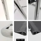 Karrige për Sallë Konferencash ose Mbledhjesh në Lëkurë të Zezë dhe Metal – Cirillo3/4 Viadurini